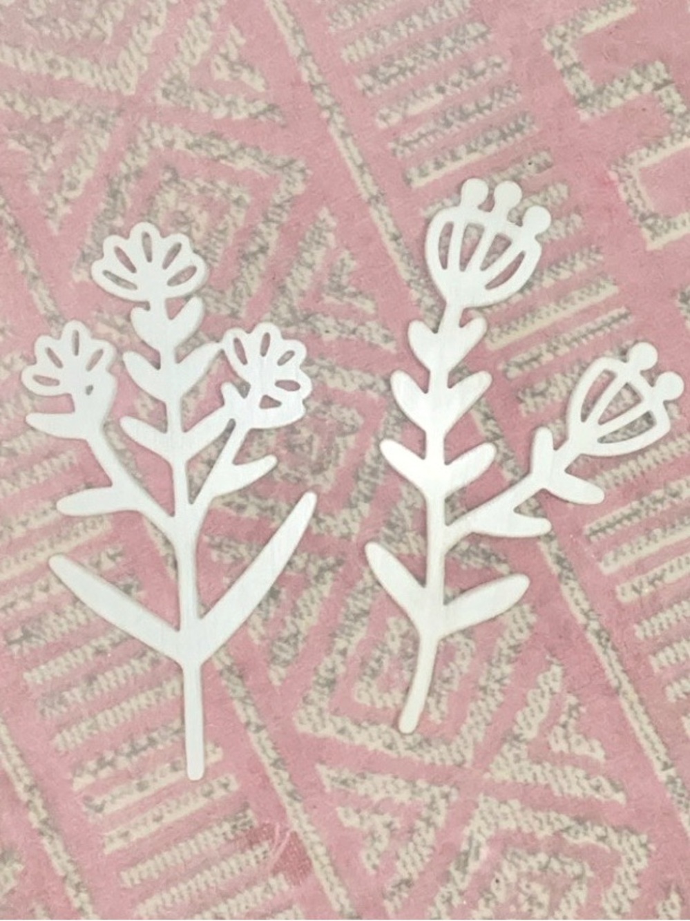 White Floral Die Cut Wall Decor